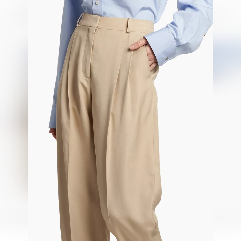 NWT$790 Stella McCartney Iconic High Rise Pleated Cropped Pants Sz 38IT (US 2-4)